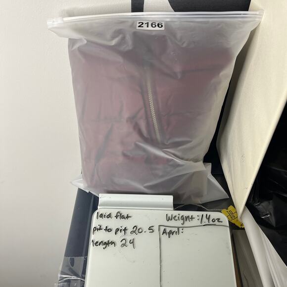 Lands' End Women's Vest Size M 10 12 Burgundy Red Puffer Full Zip Down - Picture 8 of 8